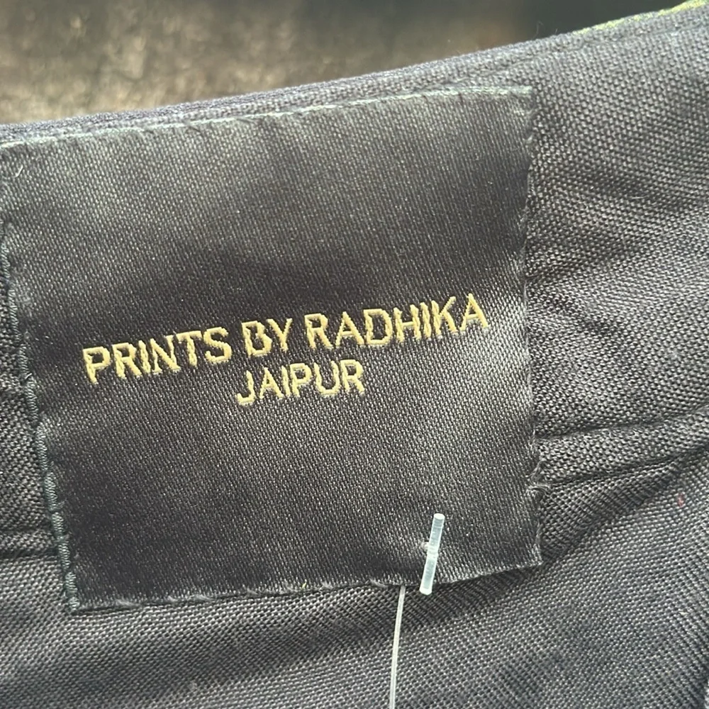 Prints by Radhika Jaipur, multi colored flared pants, size 28